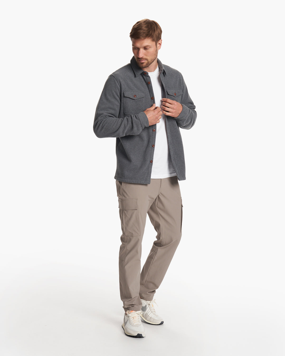 Aspen Shirt Jacket Men's Heather Grey Shirt Jacket - Vuori