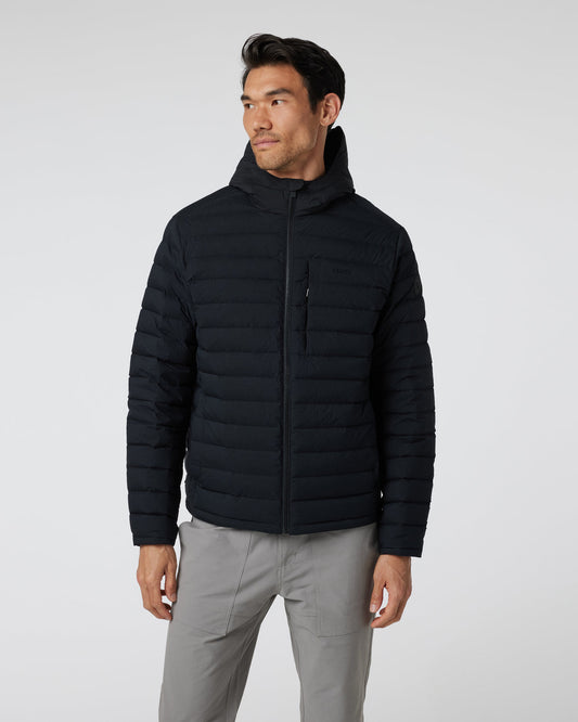 Steadfast Full Zip Hooded Jacket Black - Vuori