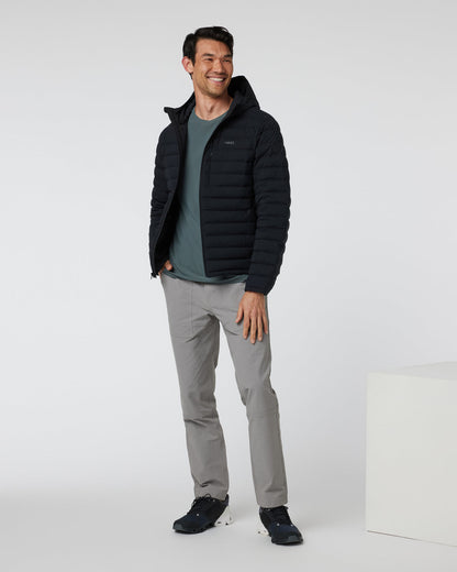 Steadfast Full Zip Hooded Jacket Black - Vuori