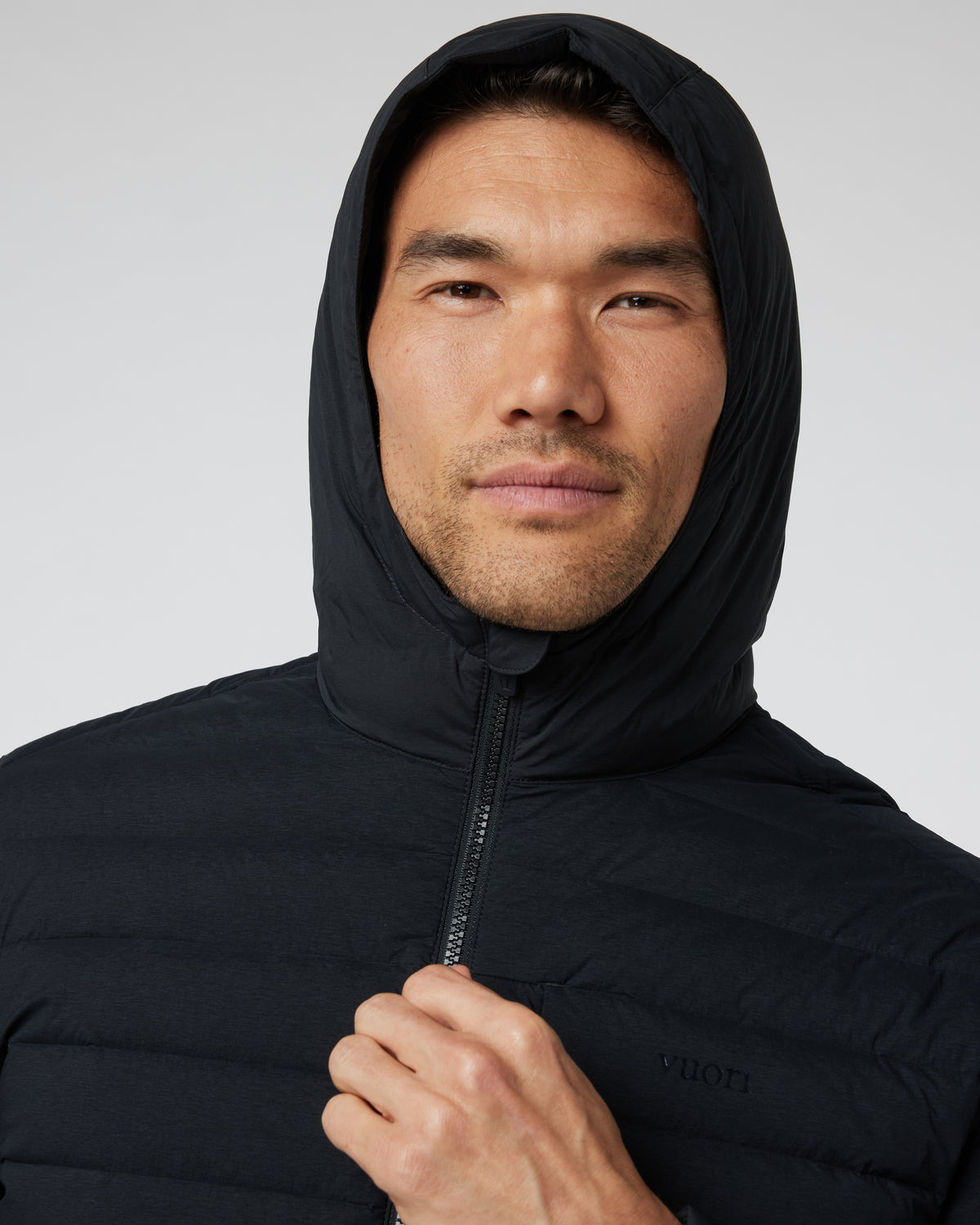 Steadfast Full Zip Hooded Jacket Black - Vuori