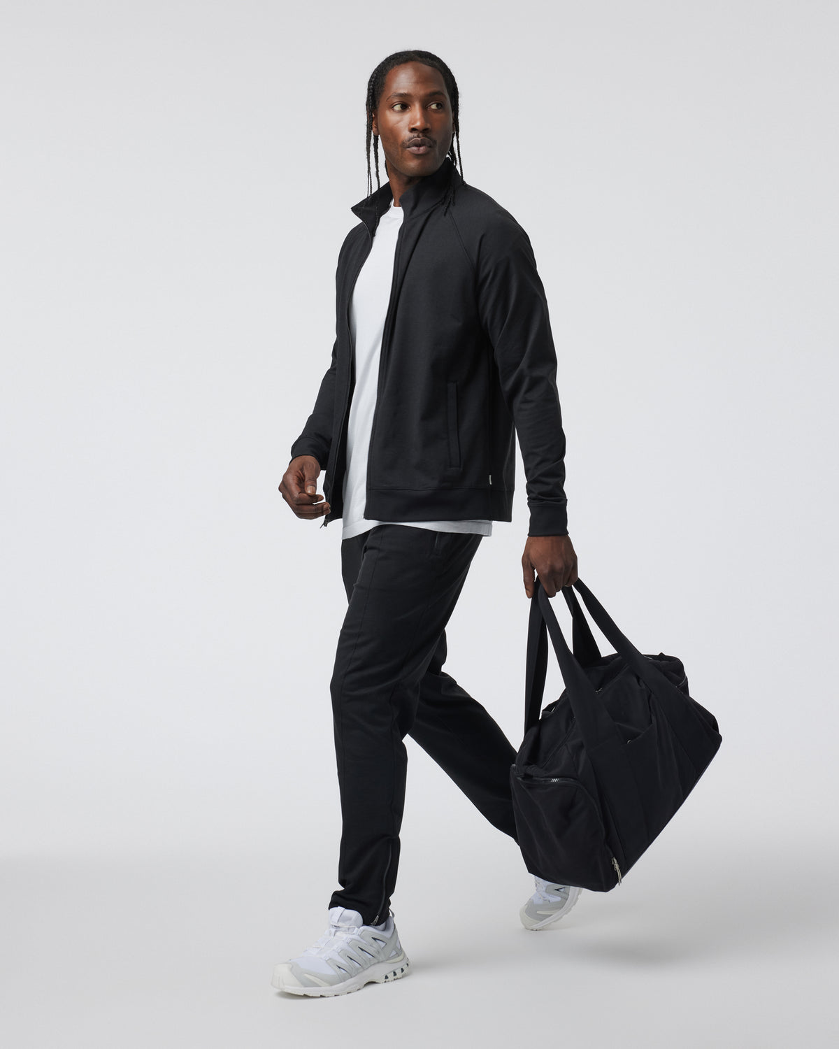 Coronado Novelty Full Zip Men's Black Heather Jacket - Vuori