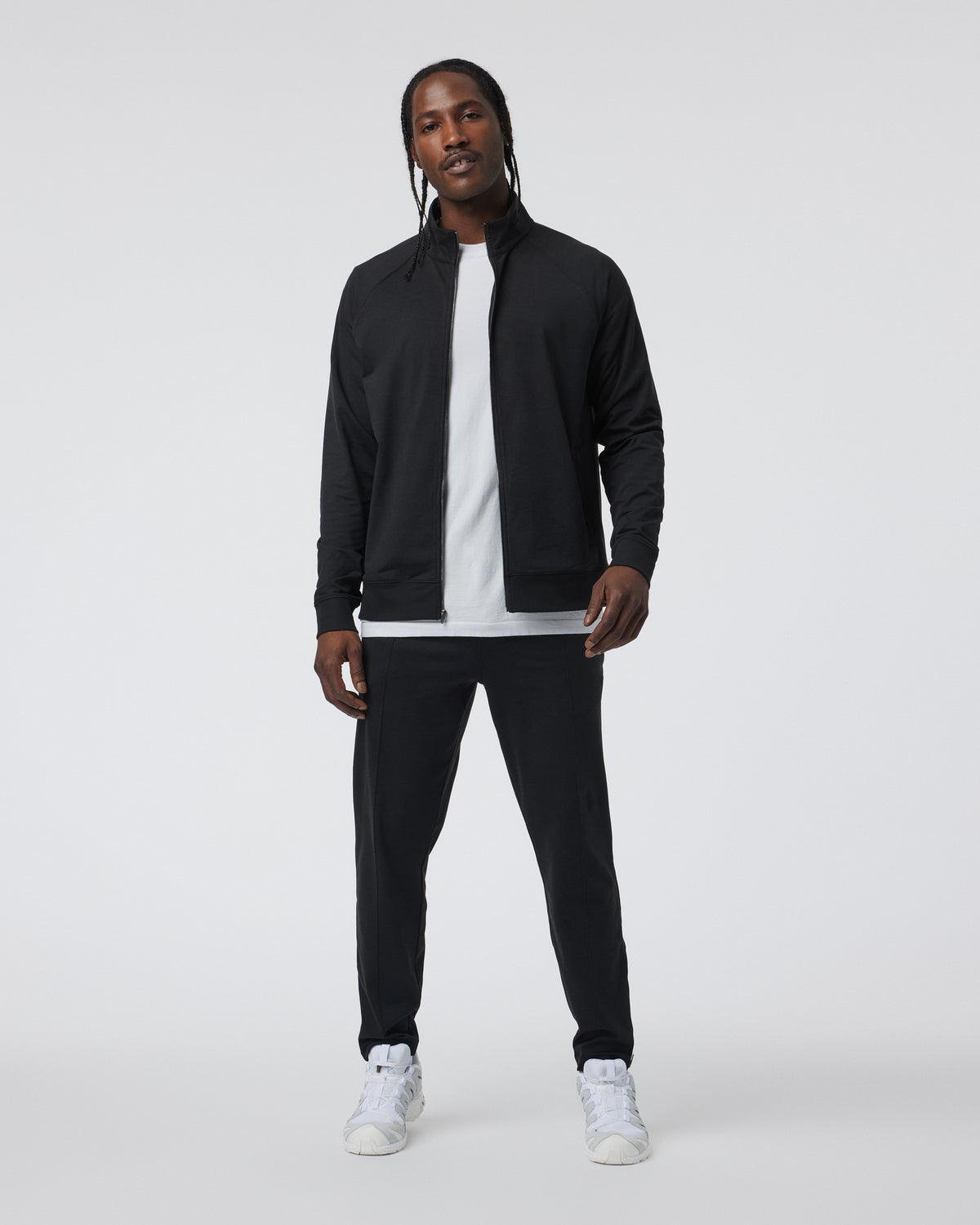 Coronado Novelty Full Zip Men's Black Heather Jacket - Vuori