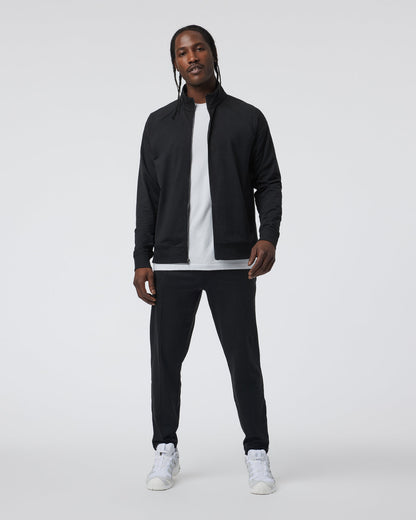 Coronado Novelty Full Zip Men's Black Heather Jacket - Vuori