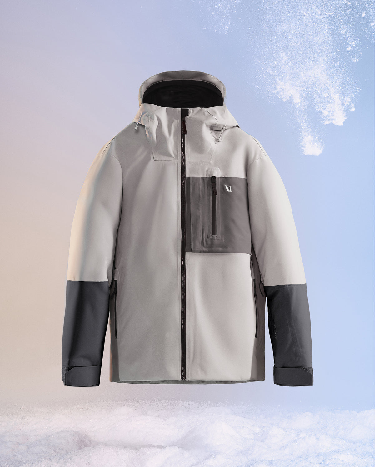 Taika Snow Shell Men's Amethyst Grey Ski/Board Jacket - Vuori