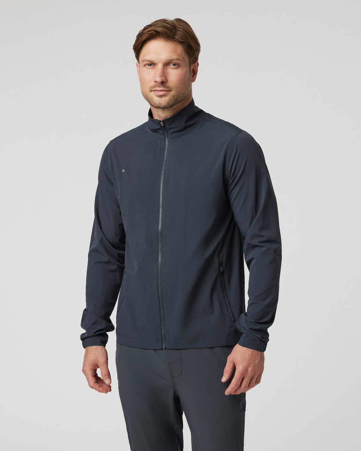 Venture Track Jacket Men's Navy Workout Jacket - Vuori
