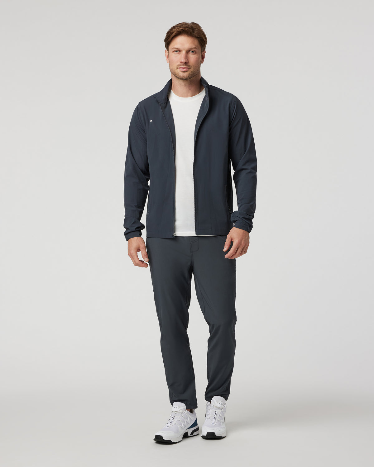 Venture Track Jacket Men's Navy Workout Jacket - Vuori