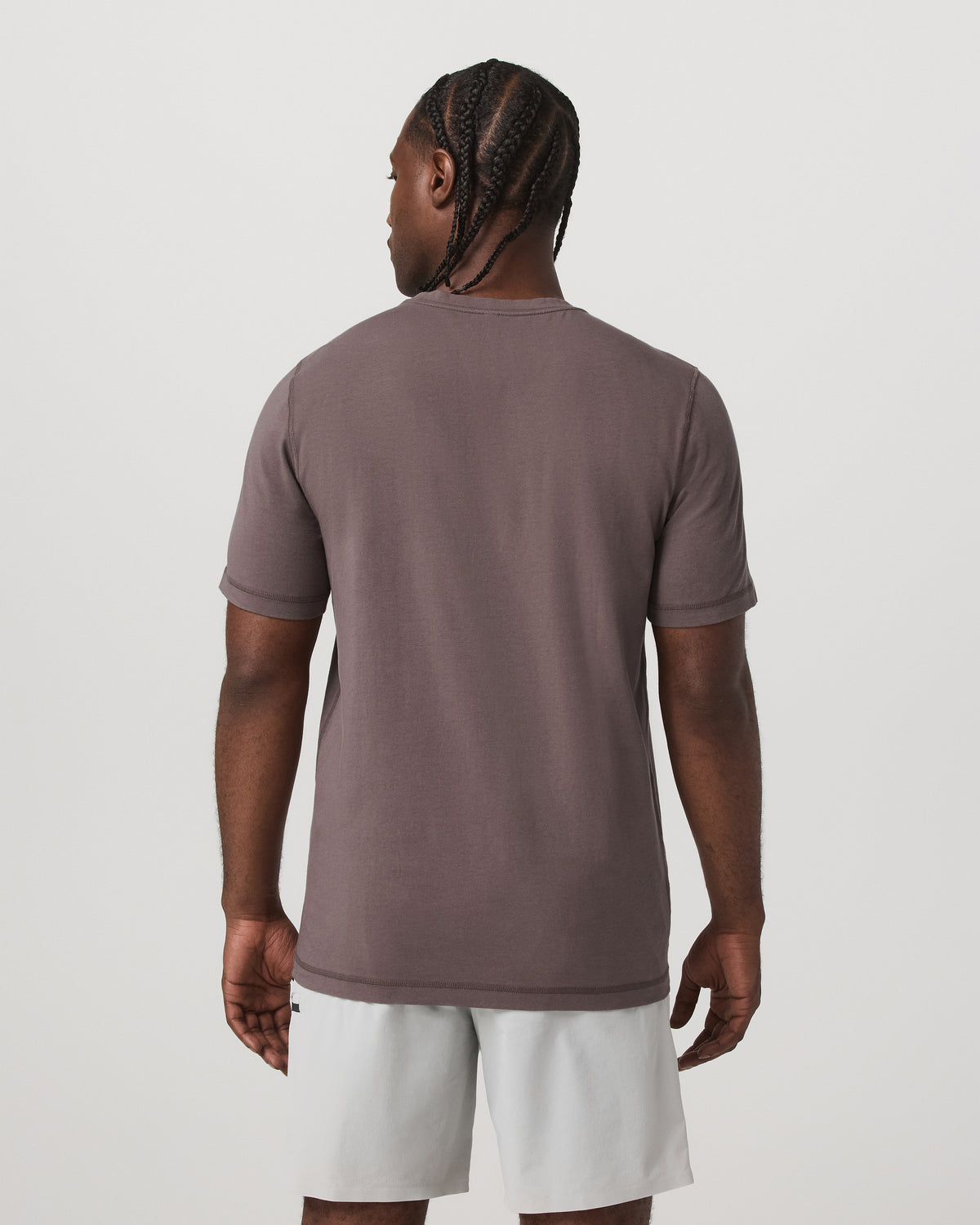 Tuvalu Tee Men's Cotton Short Sleeve T-Shirt in Timber - Vuori