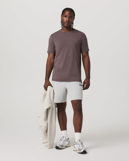 Tuvalu Tee Men's Cotton Short Sleeve T-Shirt in Timber - Vuori