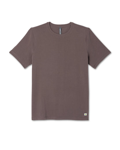 Tuvalu Tee Men's Cotton Short Sleeve T-Shirt in Timber - Vuori