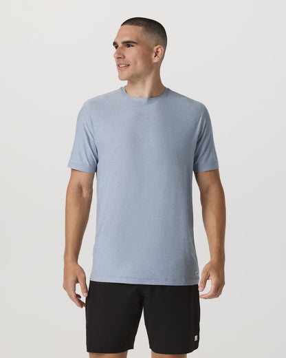 Strato Tech Tee Men's Blue Dusk Heather T-Shirt - Vuori
