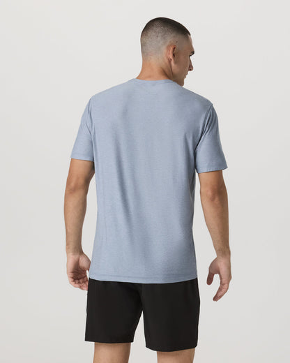 Strato Tech Tee Men's Blue Dusk Heather T-Shirt - Vuori