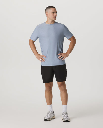 Strato Tech Tee Men's Blue Dusk Heather T-Shirt - Vuori