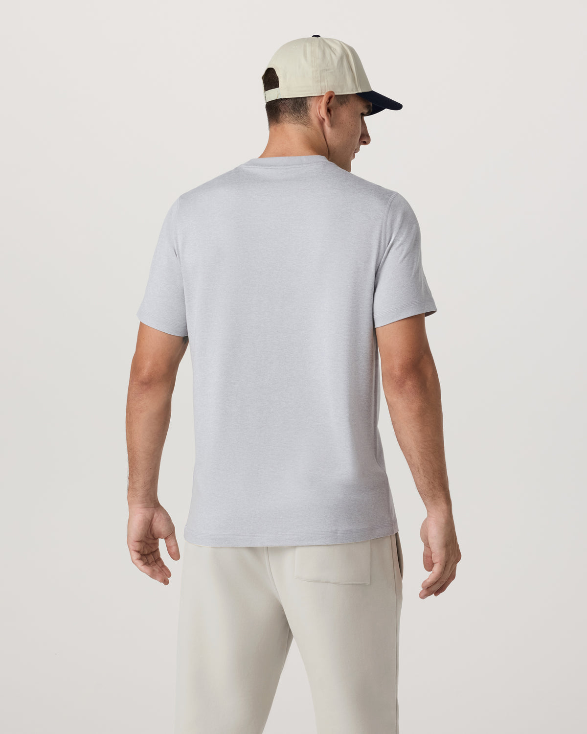 Short Sleeve Ponto Performance Tee Platinum Heather - Vuori