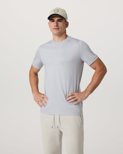 Short Sleeve Ponto Performance Tee Platinum Heather - Vuori