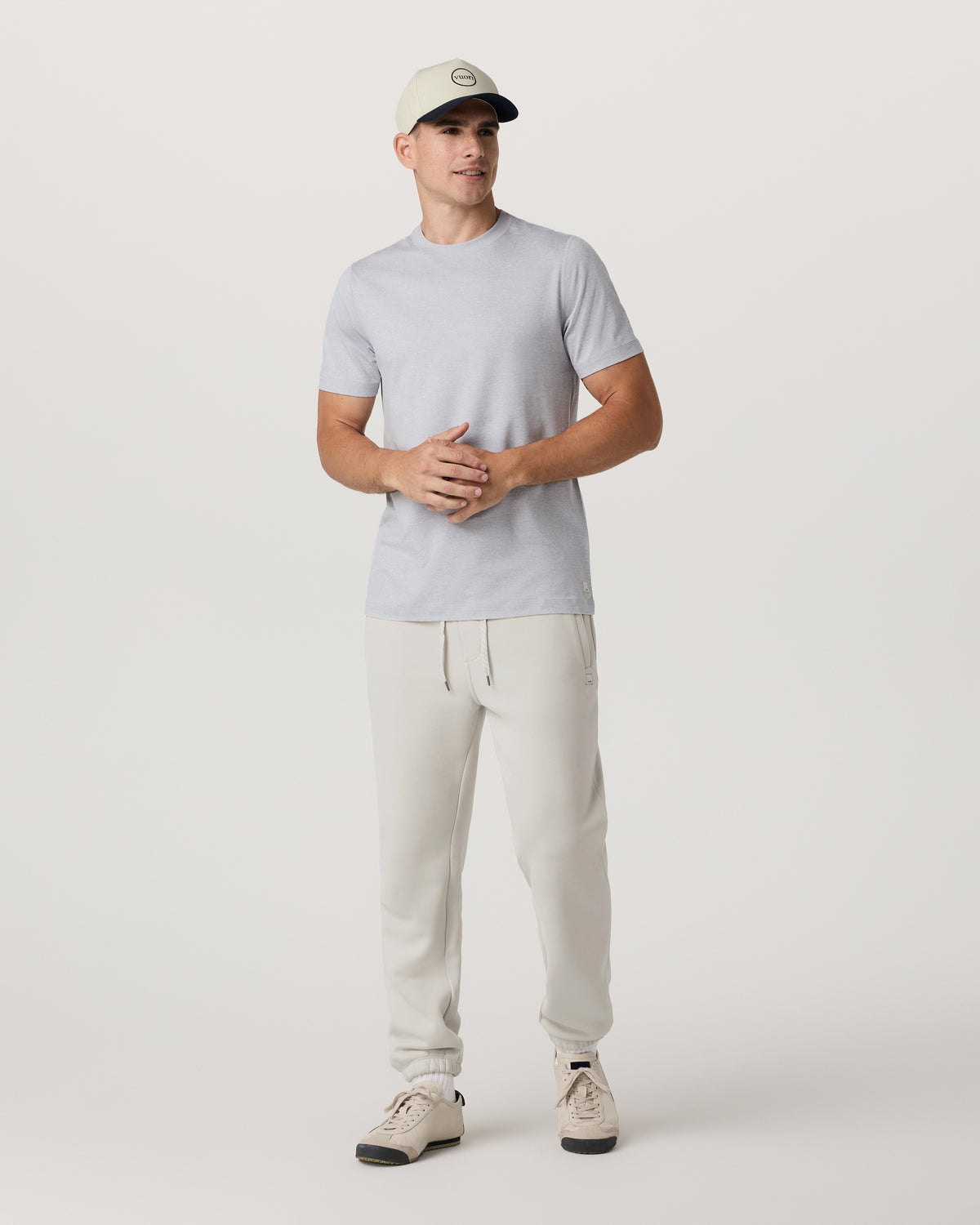 Short Sleeve Ponto Performance Tee Platinum Heather - Vuori