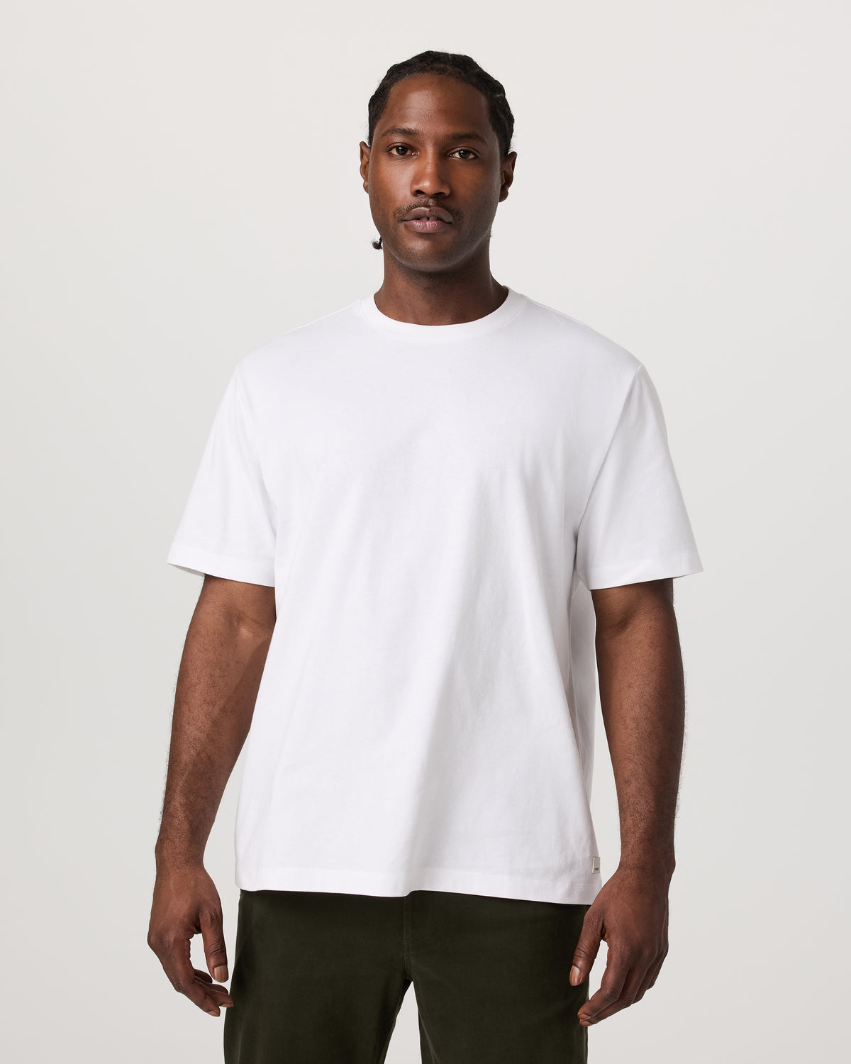 Short Sleeve Heavyweight Cotton Tee Men's White T-Shirt - Vuori