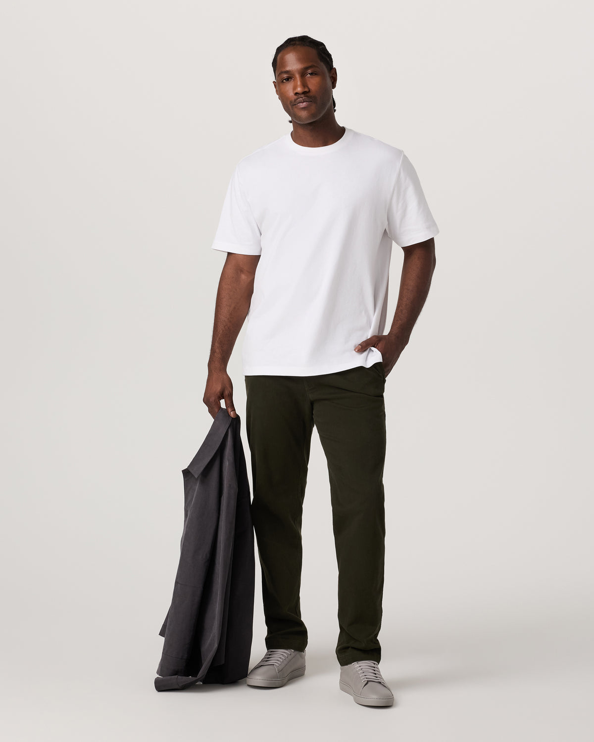 Short Sleeve Heavyweight Cotton Tee Men's White T-Shirt - Vuori
