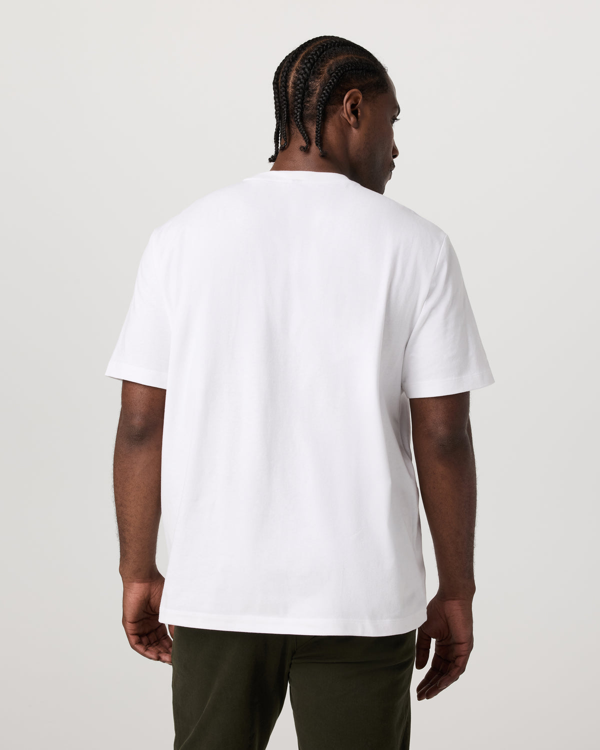 Short Sleeve Heavyweight Cotton Tee Men's White T-Shirt - Vuori