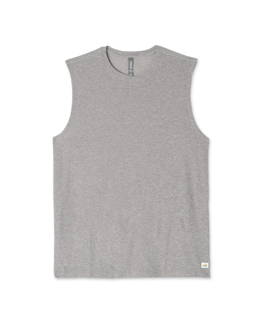 Strato Muscle Tee Men's Heather Grey Muscle Tank - Vuori