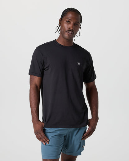 Short Sleeve Clearview Seamless Tee Black - Vuori