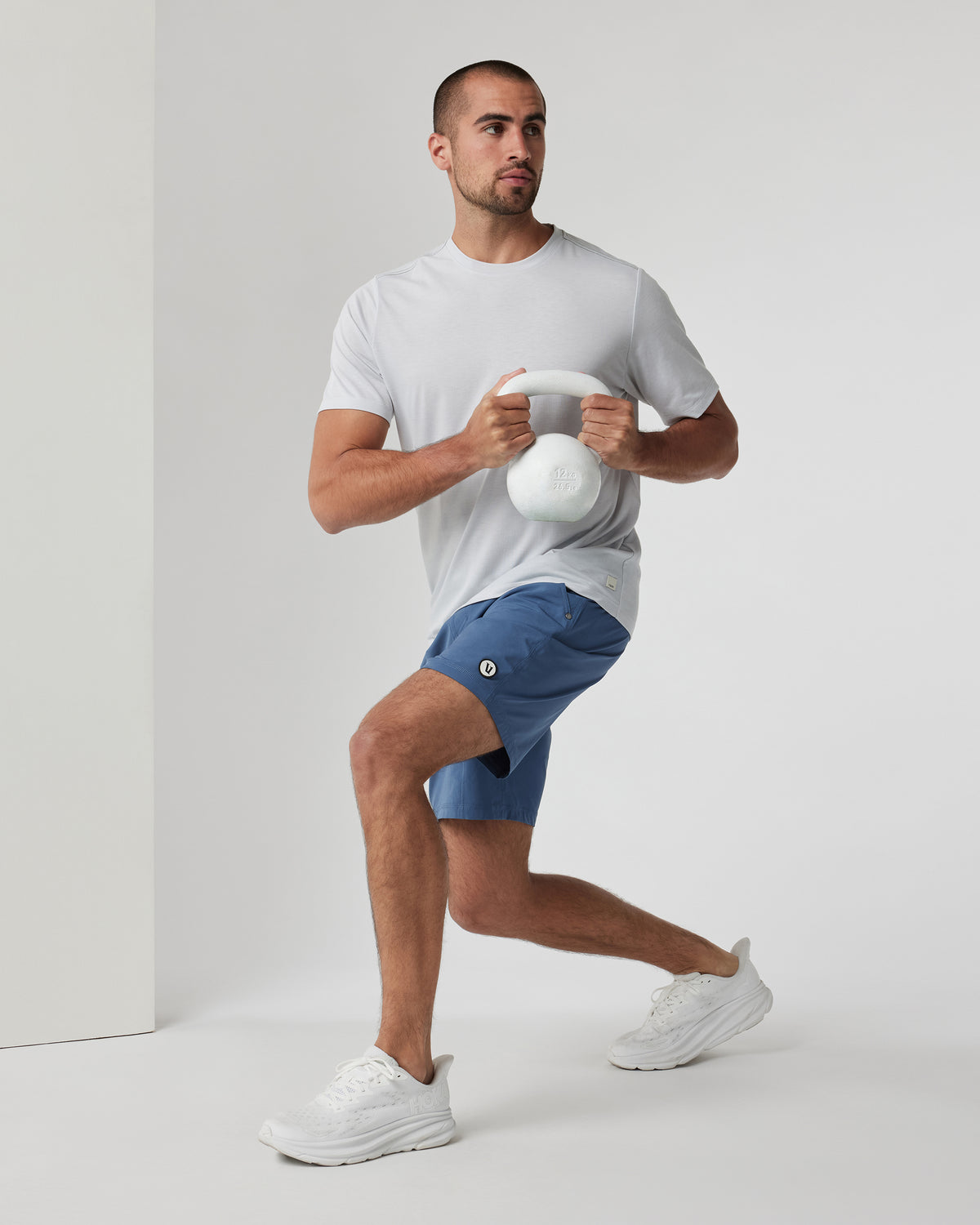 Current Tech Tee Men's Frost Grey Lightweight Shirt - Vuori