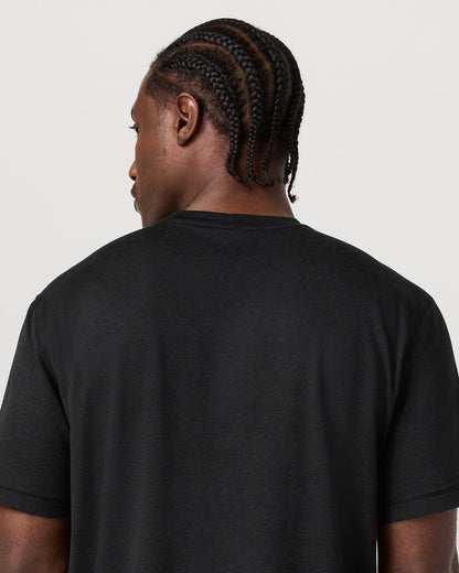 Men's Short Sleeve Ponto Tee - Relaxed Black Heather - Vuori