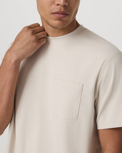 Men's Short Sleeve Ponto Pocket Tee - Relaxed Fit Bone - Vuori