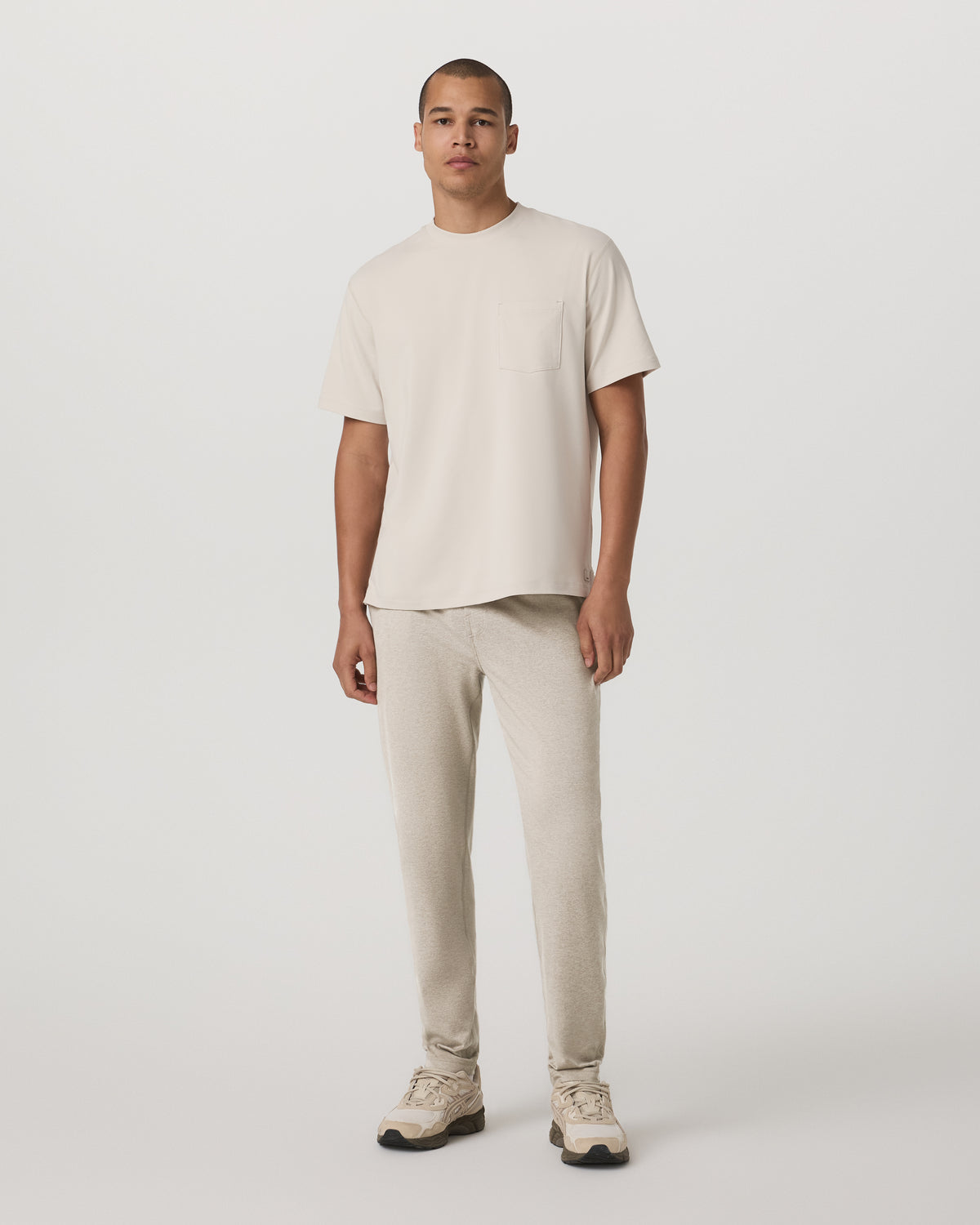 Men's Short Sleeve Ponto Pocket Tee - Relaxed Fit Bone - Vuori