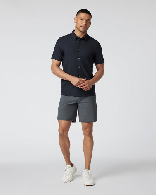 Short-Sleeve Manhattan Button Down Black - Vuori