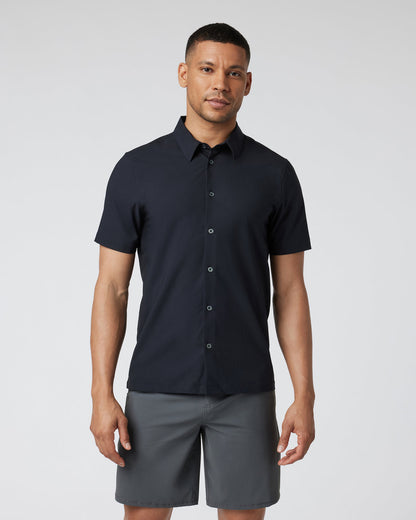Short-Sleeve Manhattan Button Down Black - Vuori
