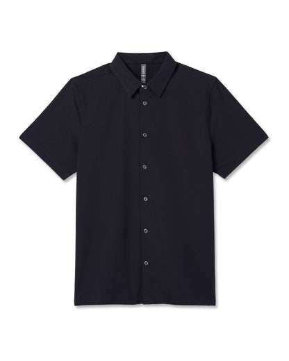 Short-Sleeve Manhattan Button Down Black - Vuori
