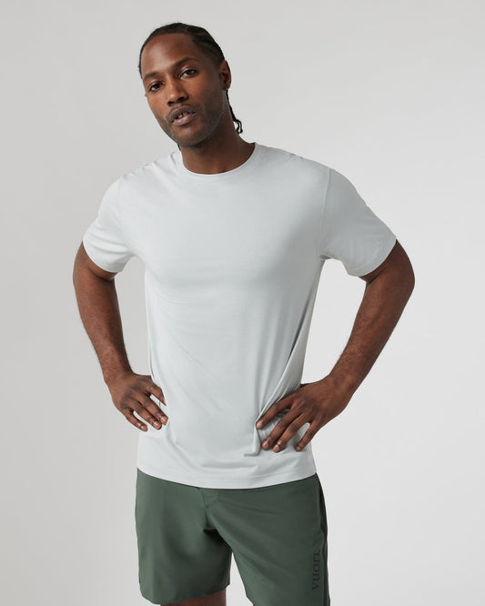 Tradewind Performance Tee 2.0 Sky Grey Heather - Vuori