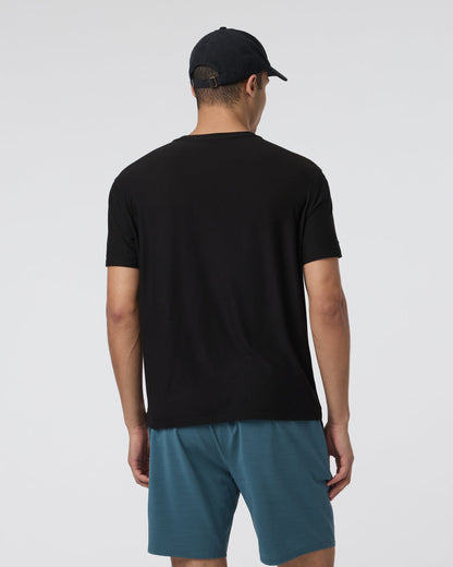 Short Sleeve Strato Pocket Tee - Relaxed Fit Black - Vuori