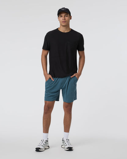 Short Sleeve Strato Pocket Tee - Relaxed Fit Black - Vuori