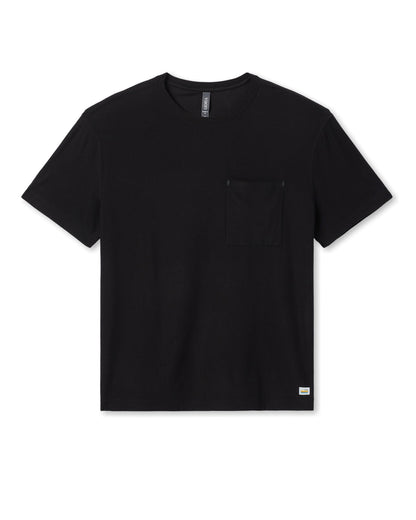 Short Sleeve Strato Pocket Tee - Relaxed Fit Black - Vuori