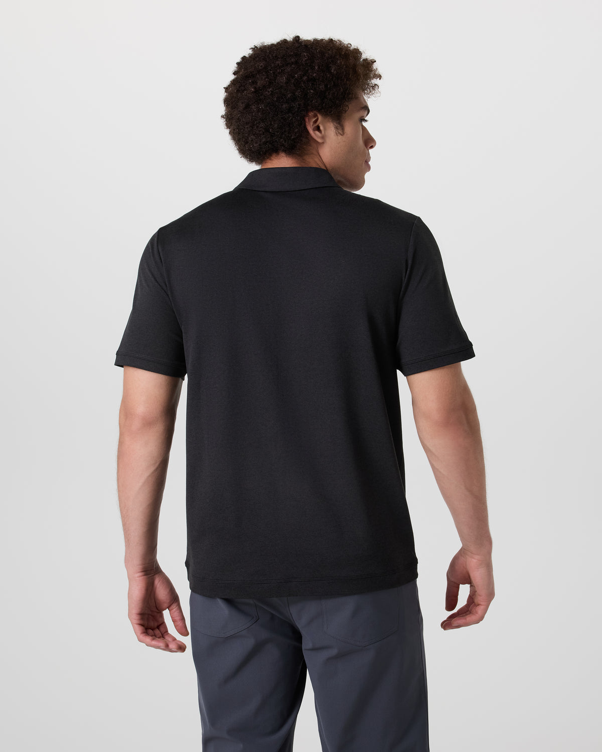 Short Sleeve Ponto Performance Polo Black Heather - Vuori