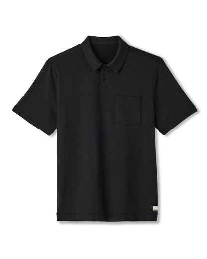 Short Sleeve Ponto Performance Polo Black Heather - Vuori