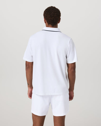 Short Sleeve Gamepoint Polo 2.0 Men's White Polo Shirt - Vuori