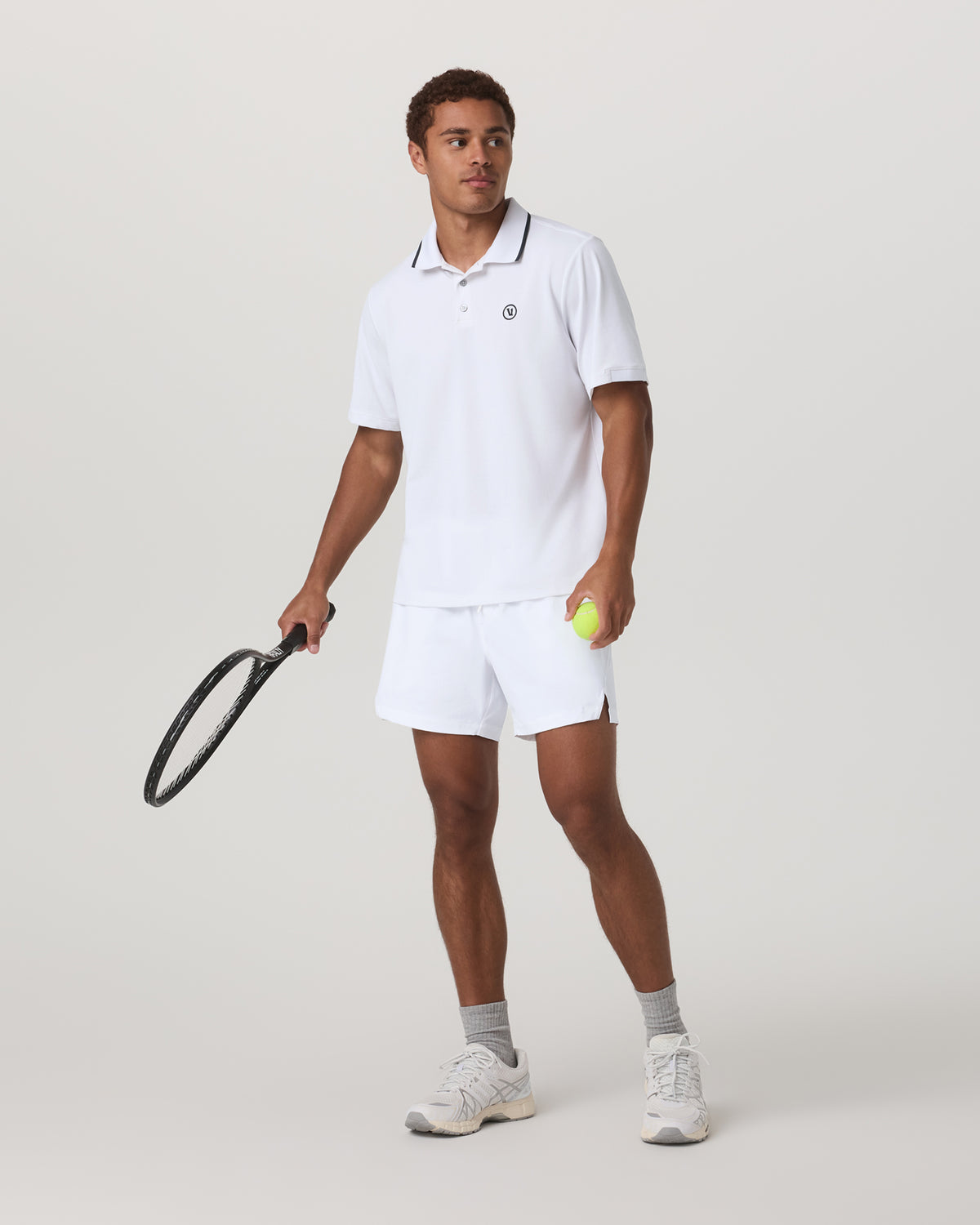 Short Sleeve Gamepoint Polo 2.0 Men's White Polo Shirt - Vuori
