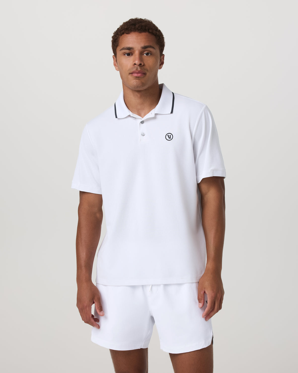 Short Sleeve Gamepoint Polo 2.0 Men's White Polo Shirt - Vuori