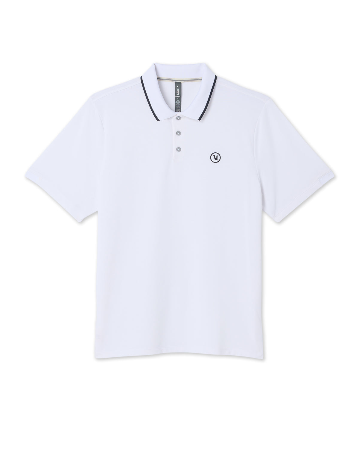 Short Sleeve Gamepoint Polo 2.0 Men's White Polo Shirt - Vuori