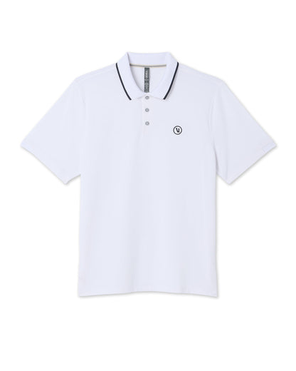Short Sleeve Gamepoint Polo 2.0 Men's White Polo Shirt - Vuori