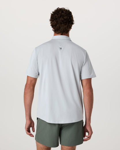 Short Sleeve Viewpoint Polo 2.0 Men's Sky Grey Shirt - Vuori