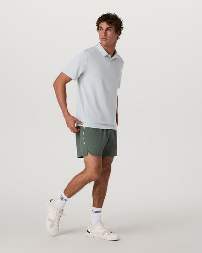 Short Sleeve Viewpoint Polo 2.0 Men's Sky Grey Shirt - Vuori