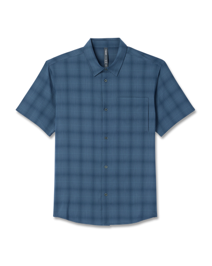 Short Sleeve Plaid Button Down Shirt Men's Abyss Shirt - Vuori