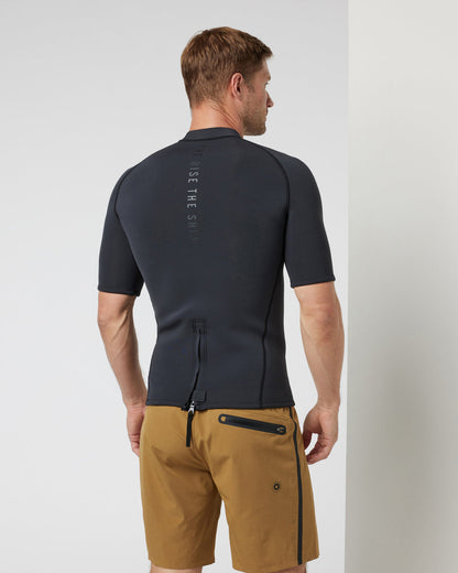 Short Sleeve Yulex Wetsuit Top Washed Black - Vuori