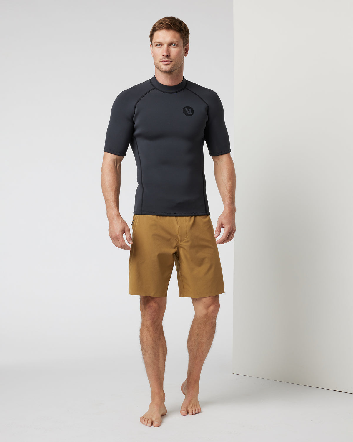 Short Sleeve Yulex Wetsuit Top Washed Black - Vuori