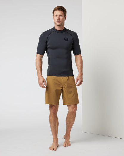 Short Sleeve Yulex Wetsuit Top Washed Black - Vuori