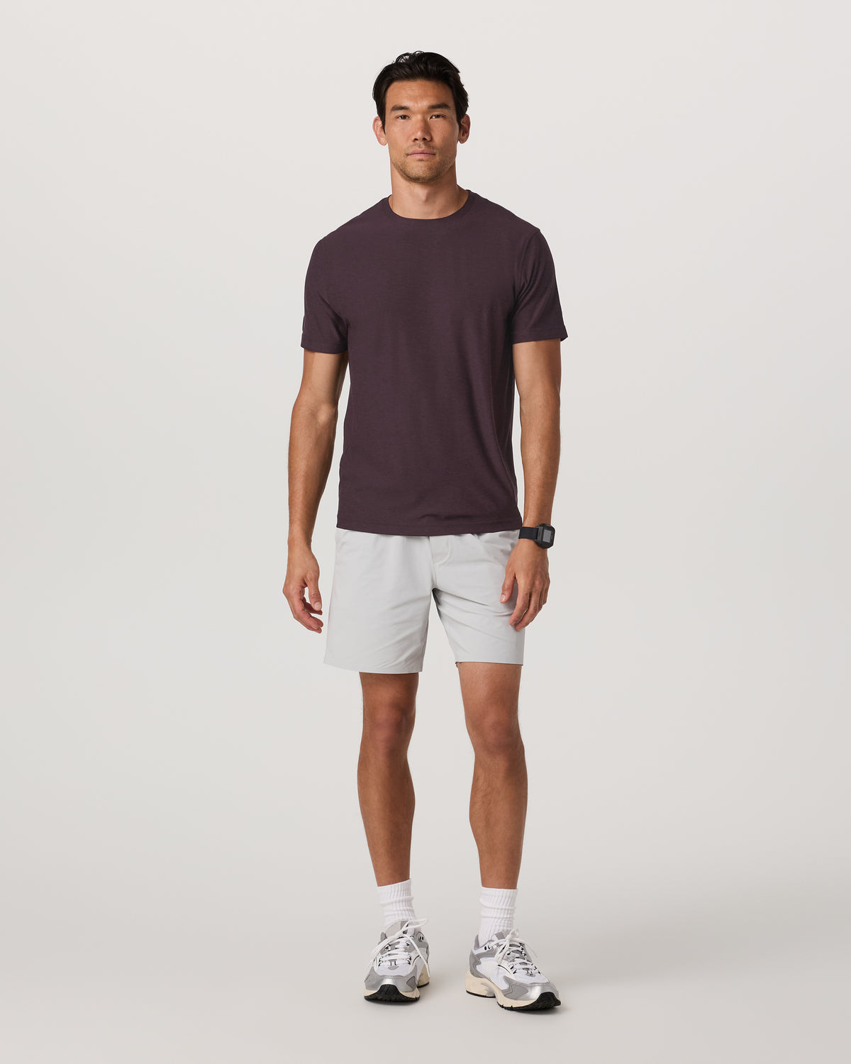 Strato Tech Tee Men's Raisin Heather Performance Shirt - Vuori