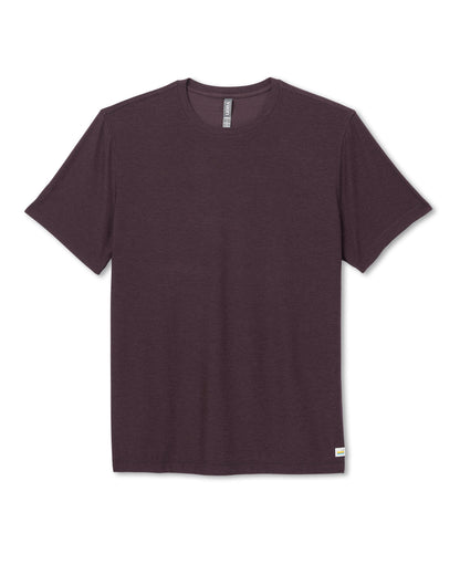 Strato Tech Tee Men's Raisin Heather Performance Shirt - Vuori